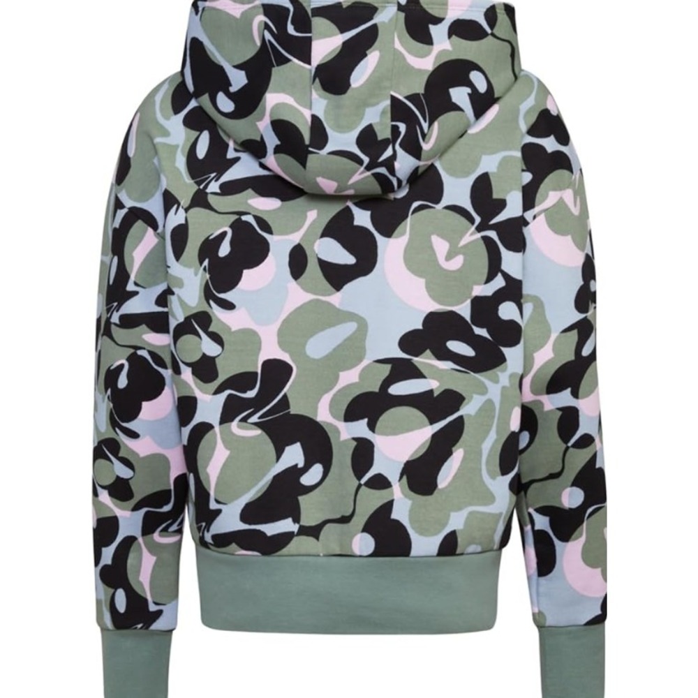 Adidas Girls Gradient Fleece Pullover Hoodie Silver Green Camo Size Medium NWT - Picture 2 of 2